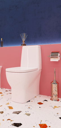 Унитаз-компакт Sanita Luxe Infinity Rimless INFSLCC01040522R с бачком и сиденьем микролифт